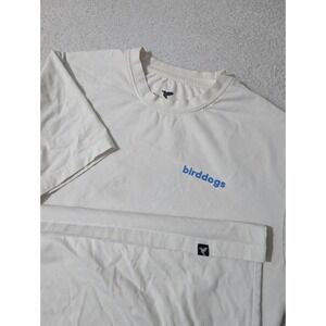 Birddogs‎ Shirt Mens Med White Spell Out Logo Casual Preppy Stretchy
